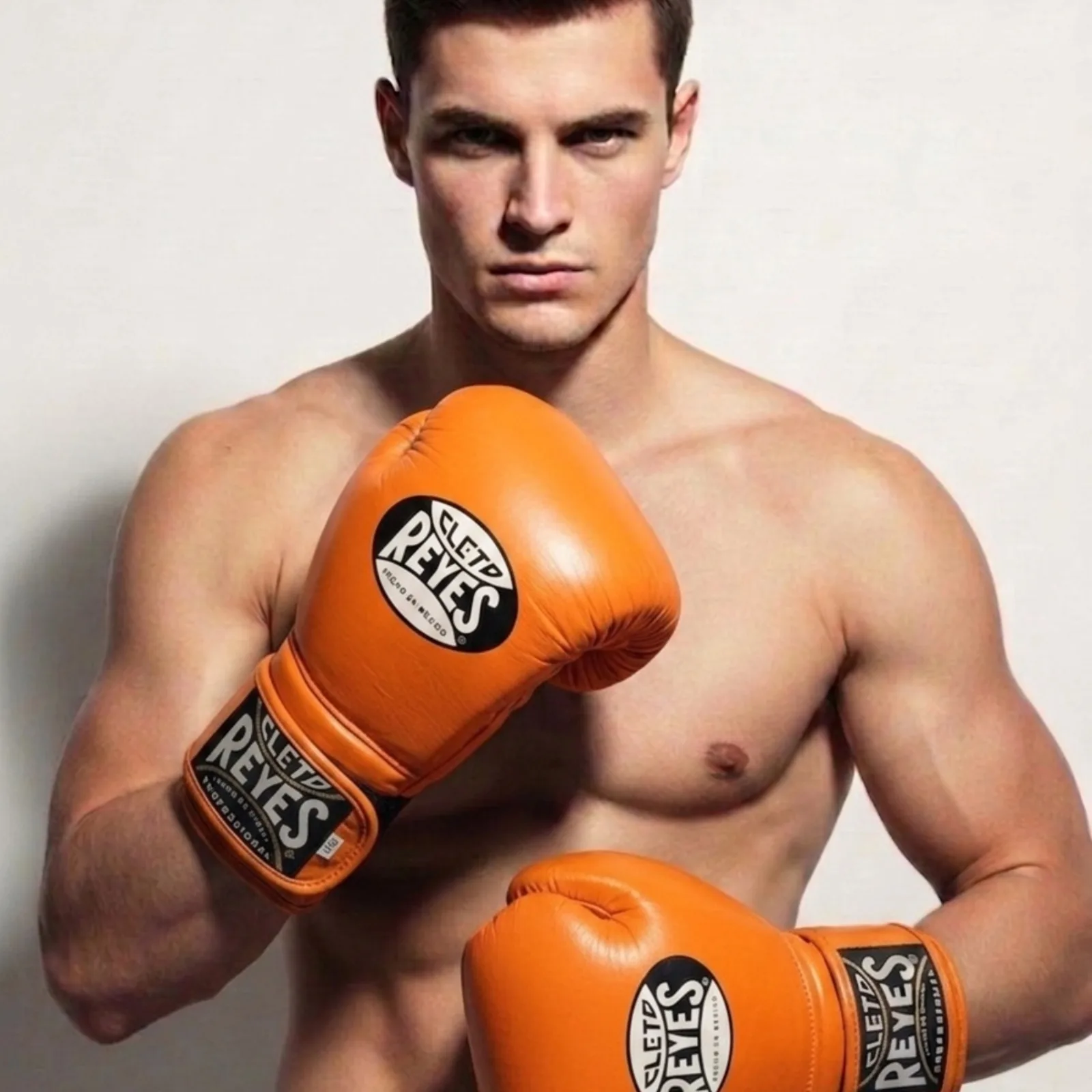 Orange Hook-and-Loop Boxing Gloves Orange OEM private-label boxing glove 1 view