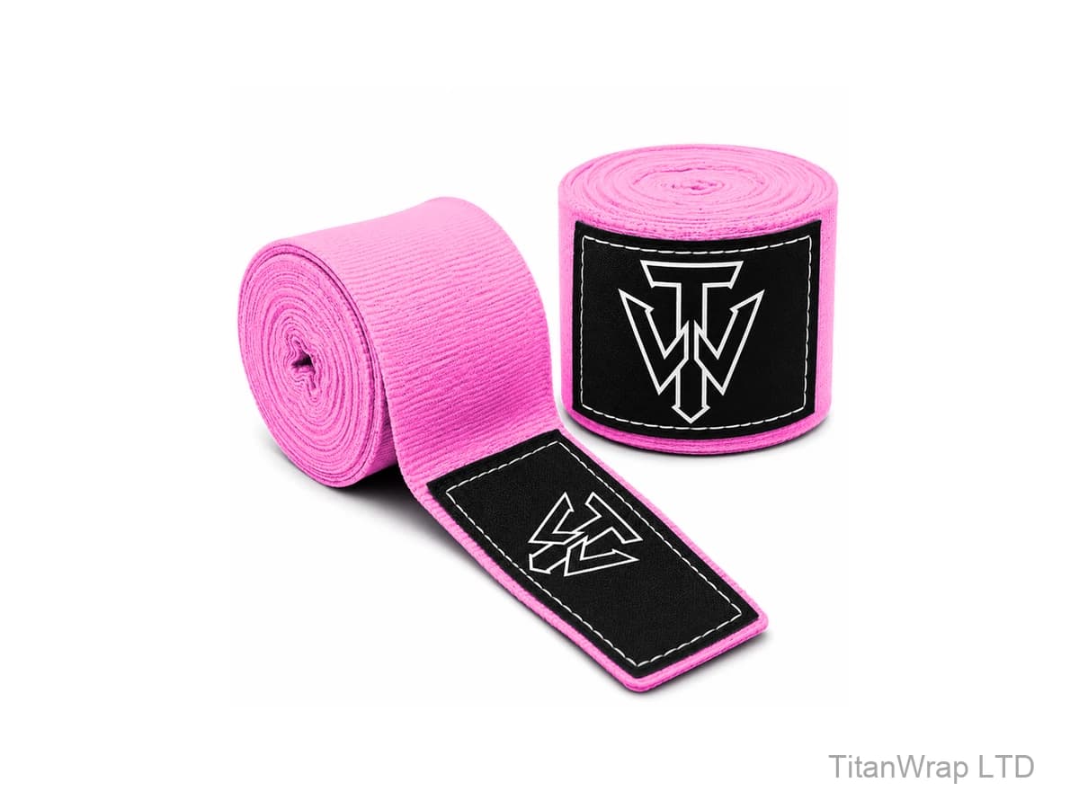 Red Pink Semi-Elastic Hand Wraps TWP-2164 TWP-2164 official TitanWrap PDF catalogue product image with web-delivery watermark