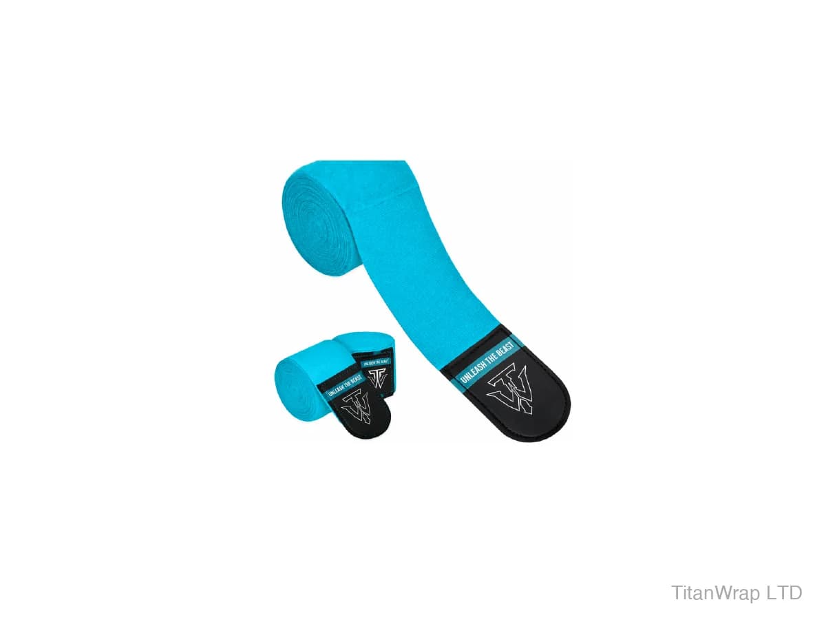 Vivid Blue Professional Boxing Hand Wrap TWP-2121 official TitanWrap catalogue product image with web-delivery watermark