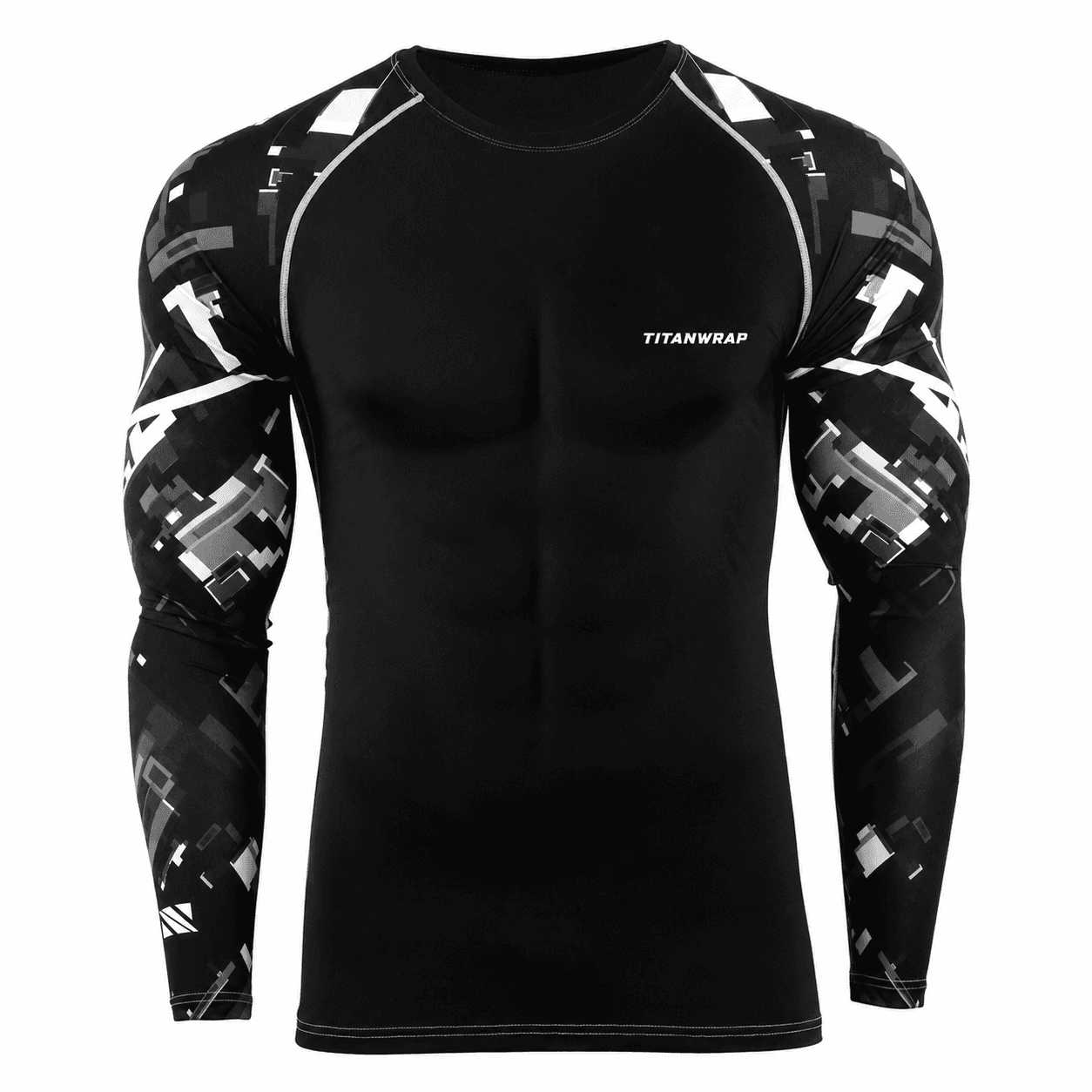 Custom Combat Apparel front view for private-label TitanWrap manufacturing